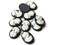 10 18x13mm Cabochons Black Cameos Flat Back Cameo Cabochons Victorian Cabochons